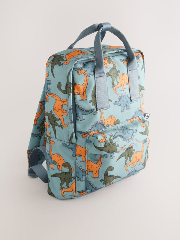 Blue Dinosaur Print Backpack
