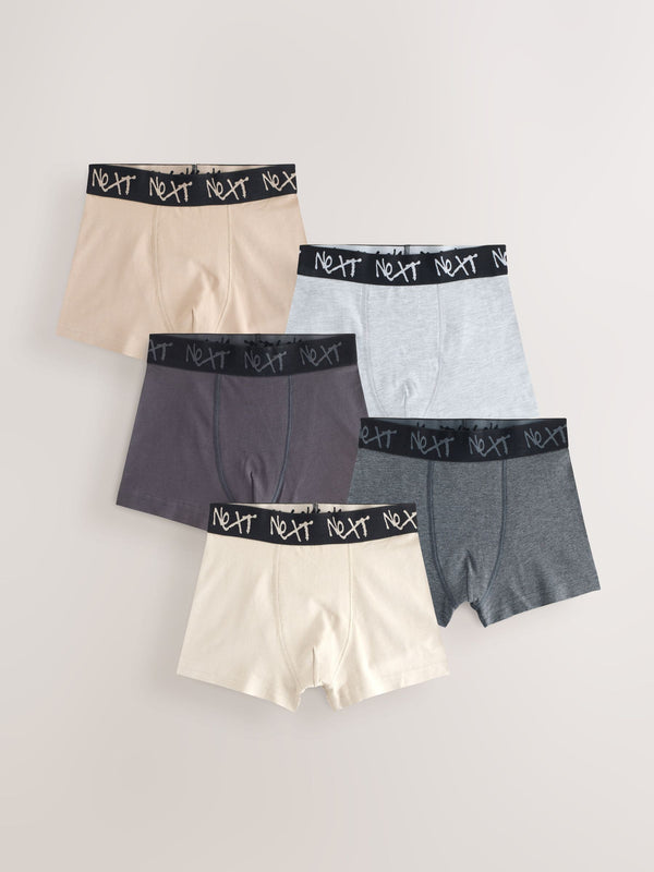 Neutral Multi Colour Boxers 5 Pack (2-16yrs)