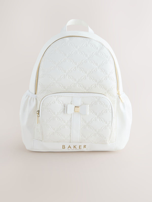 Baker by Ted Baker Girls Back to School Embossed Bow Backpack