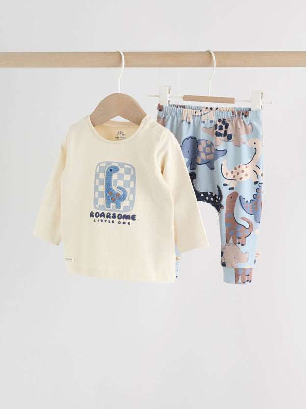Blue Dino Top and Leggings 2 Piece Baby Set (0mths-3yrs)