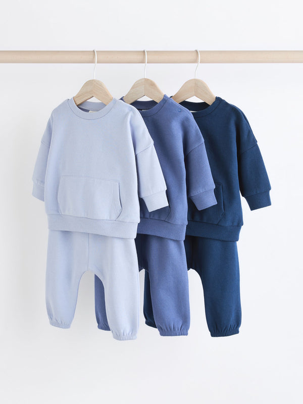 Blue Baby Sweatshirt and Joggers Set 6 Piece (0mths-3yrs)