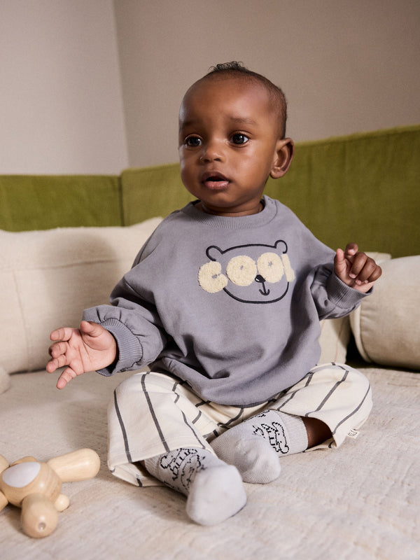 Black/White Baby Sweatshirt and Joggers Set (0mths-2yrs)