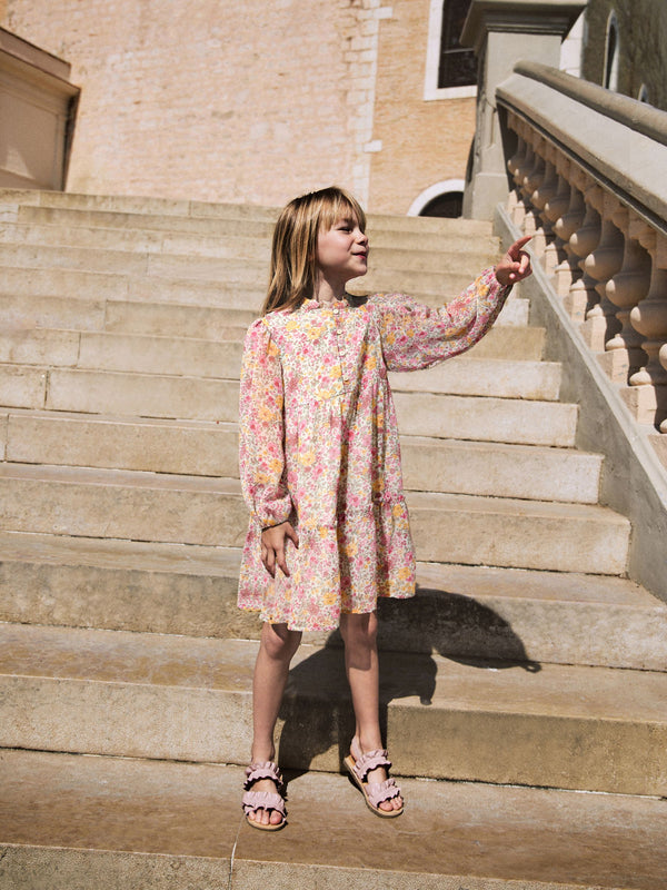 Sage Green Ditsy Tiered Dress (3-16yrs)