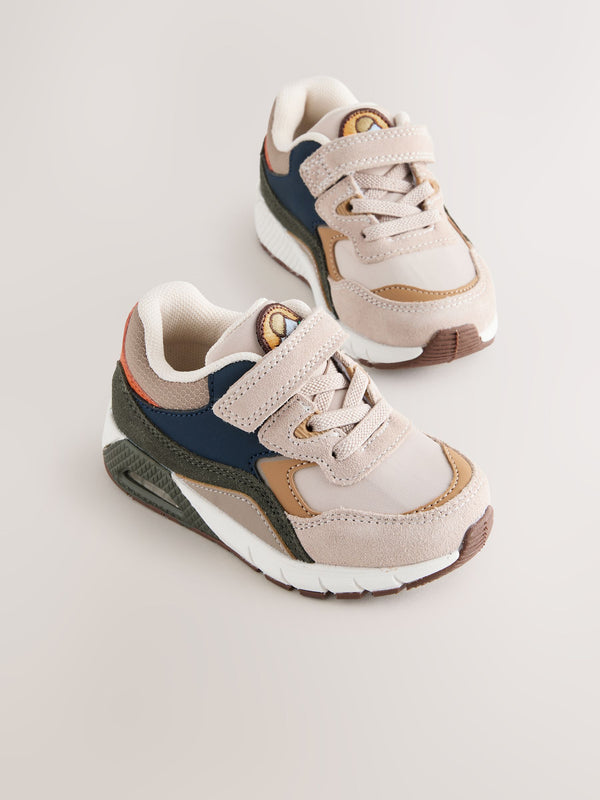 Neutral Standard Fit (F) Elastic Lace Trainers