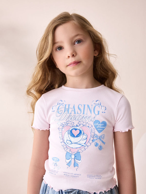 Pink Bows Graphic T-Shirt (3-16yrs)
