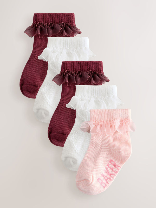 Baker by Ted Baker Girls Socks 5 Pack