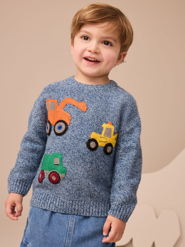 Blue Diggers Knitted Jumper (3mths-7yrs)