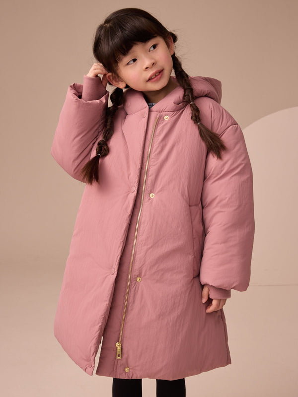 Pink Shower Resistant Duvet Padded Coat (3-16yrs)