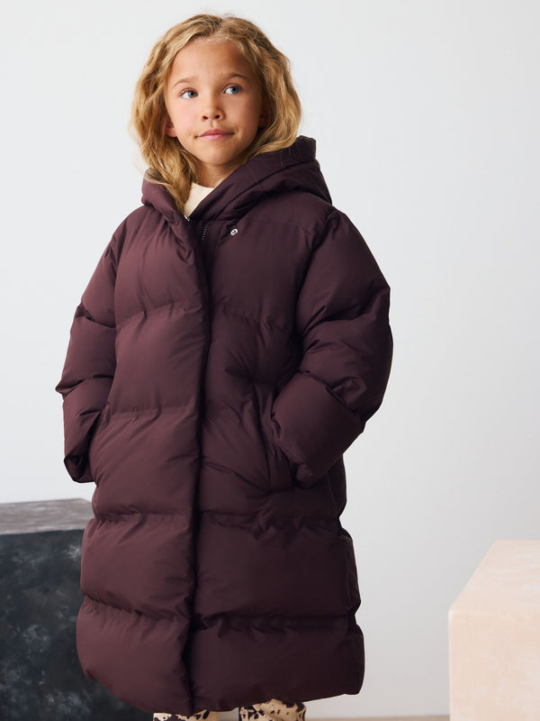 Berry Red Waterproof Fleece Lined Padded Coat (3-16yrs)