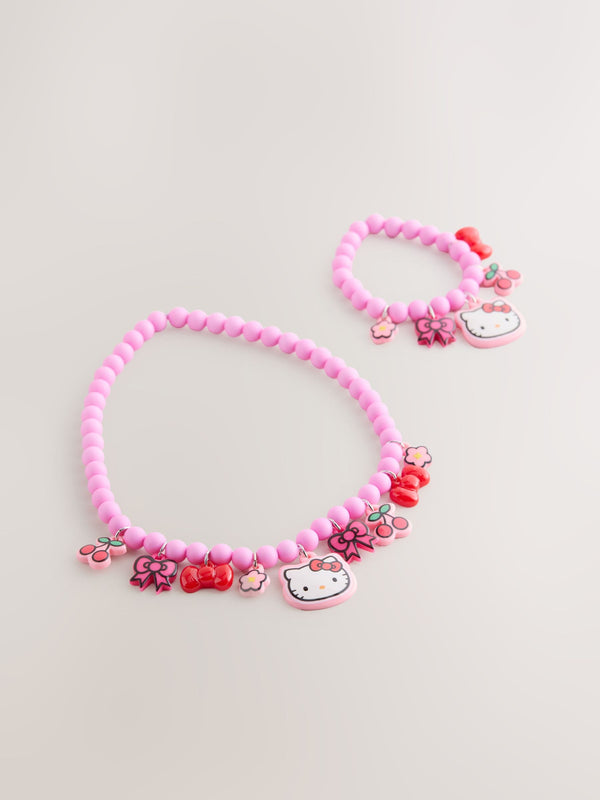 Pink Hello Kitty Jewellery Set