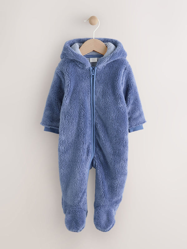 Navy Fleece Baby Pramsuit (0mths-2yrs)