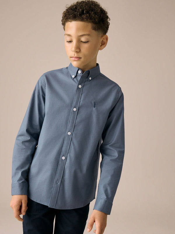 Airforce Blue Single Oxford Shirt (3-16yrs)