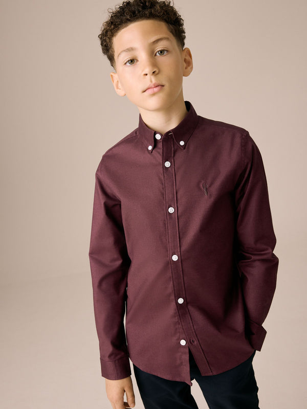Plum Purple Single Oxford Shirt (3-16yrs)
