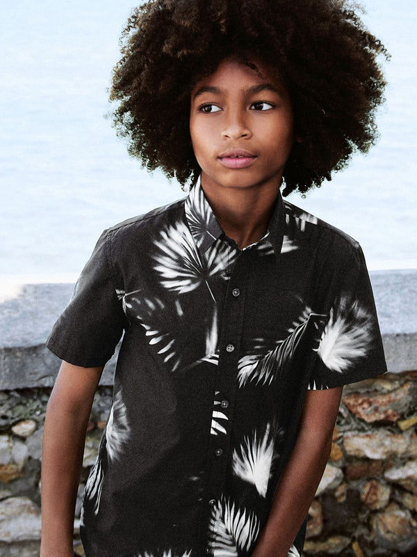 Mono Floral AOP Short Sleeve Printed Shirt (3-16yrs)