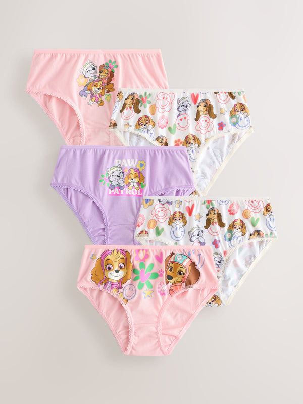 Pink Paw Patrol Briefs 5 Pack (2-8yrs)
