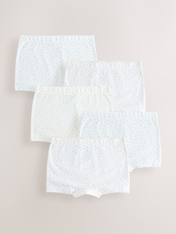 Ecru White Short Briefs 5 Pack (2-16yrs)