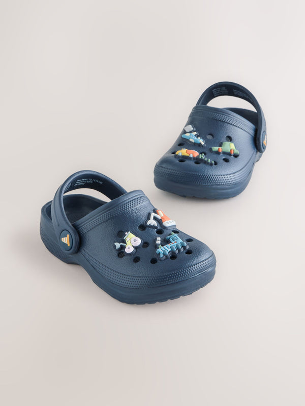 Navy Blue Transport Character Clogs
