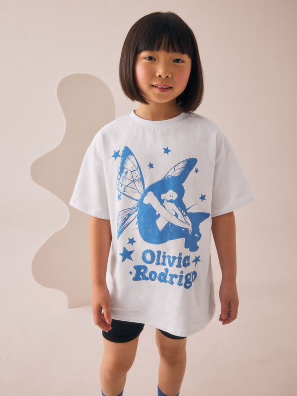White Oversized Olivia Rodrigo T-Shirt (3-16yrs)