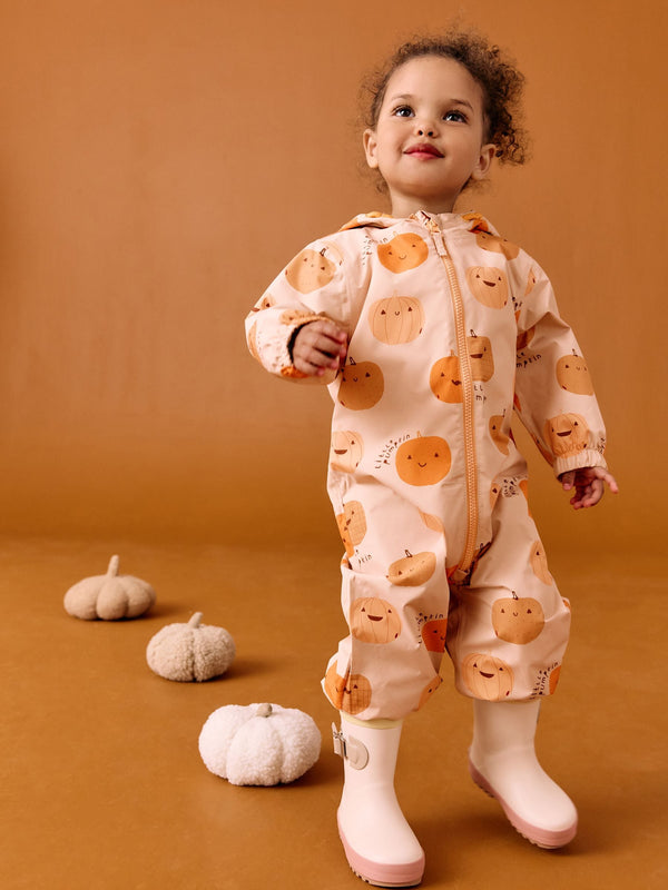 Orange Pumpkin Waterproof Printed Puddlesuit (3mths-7yrs)