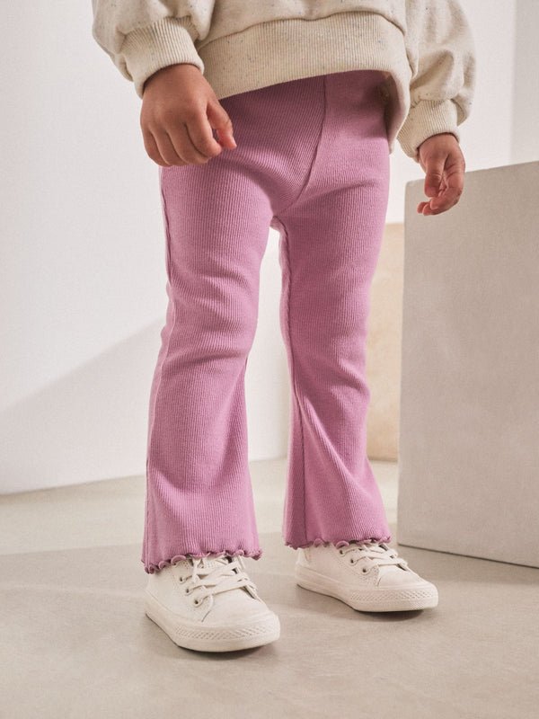 Mauve Purple Rib Flare Leggings (3mths-7yrs)