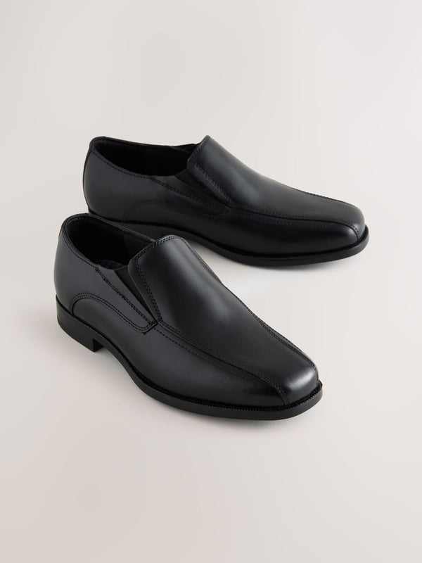 Black Leather Loafer School Shoes