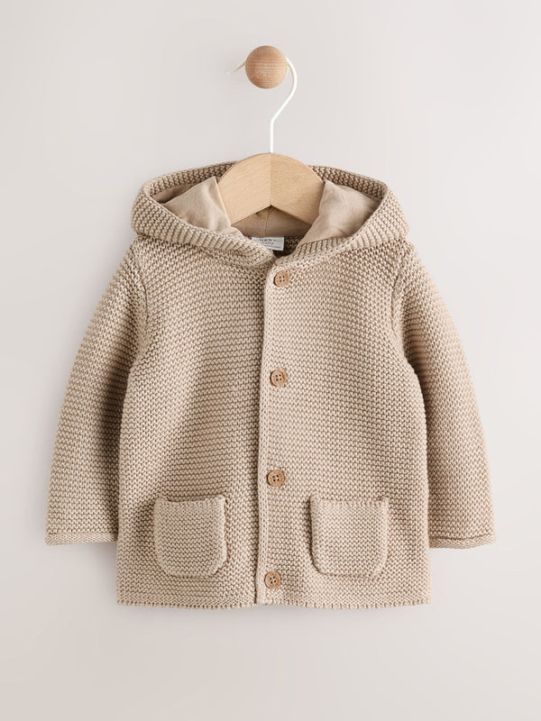Natural Knitted Baby Cardigan (0mths-2yrs)