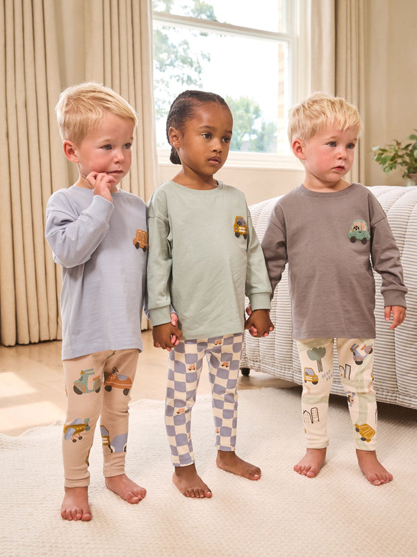 Multi Pastel Relaxed fit Pyjamas 3 Pack (9mths-8yrs)