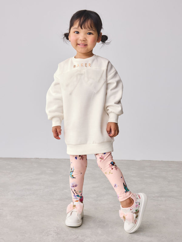 Baker by Ted Baker 2 Piece Longline Bow Sweat and Floral Leggings Set