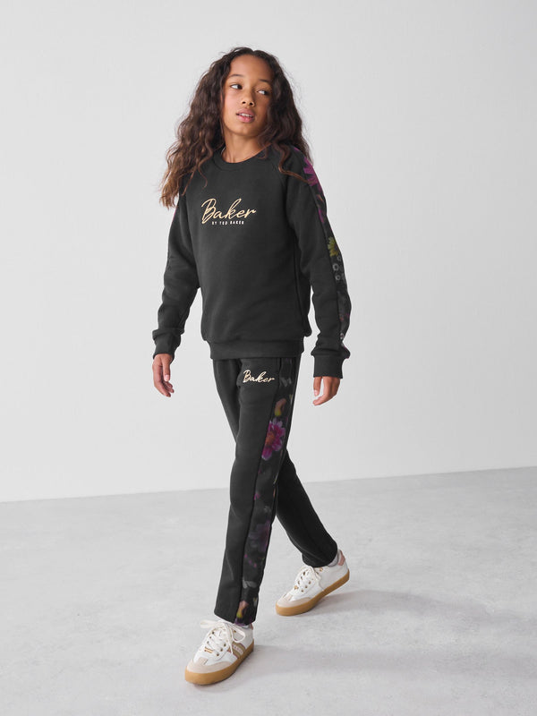 Baker by Ted Baker Floral Print Organza Sweatshirt & Joggers Set 2 Piece