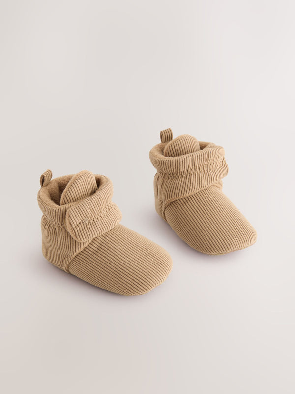 Tan Brown Baby Touch Fastening Slipper Boots (0-2mths)