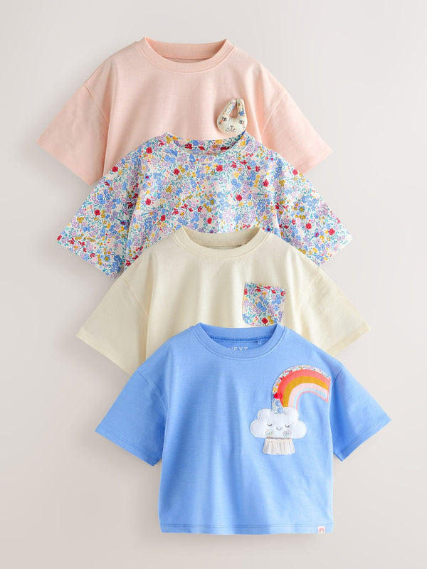 Pink Bunny T-Shirts 4 Pack (3mths-7yrs)