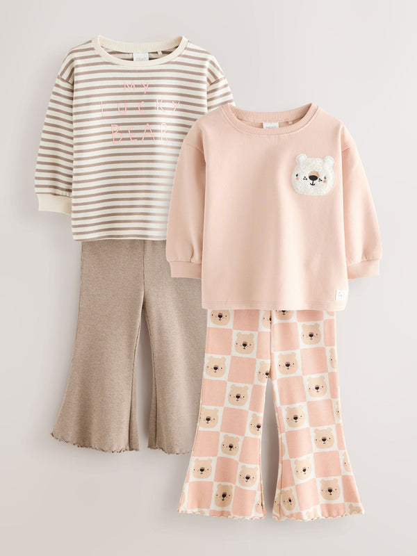 Neutral Bear Sweatshirt Set 4 Pack (3mths-7yrs)