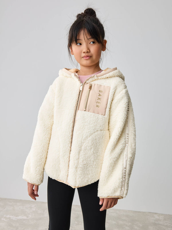 Baker by Ted Baker Zip Through Hooded Fleece Jacket