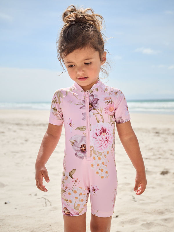 Pink Floral Sunsafe Swimsuit (3mths-10yrs)