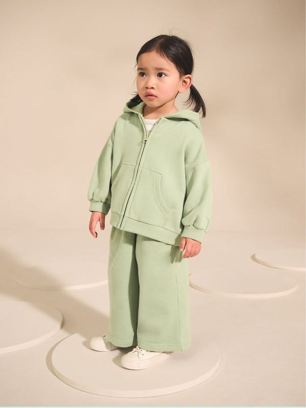 Sage Green Zip Through Hoodie (3mths-7yrs)