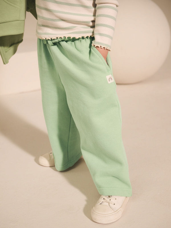 Sage Green Wide Leg Sweat Joggers (3mths-7yrs)
