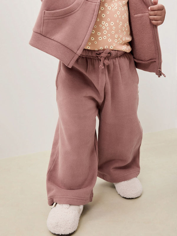 Mocha Brown Wide Leg Sweat Joggers (3mths-7yrs)