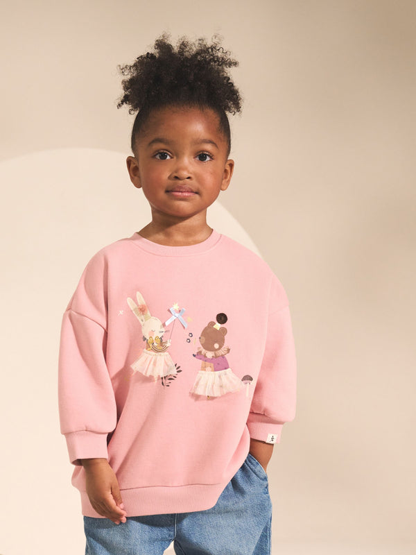Pink Fairy Characters Crew Neck Sweatshirt (3mths-7yrs)