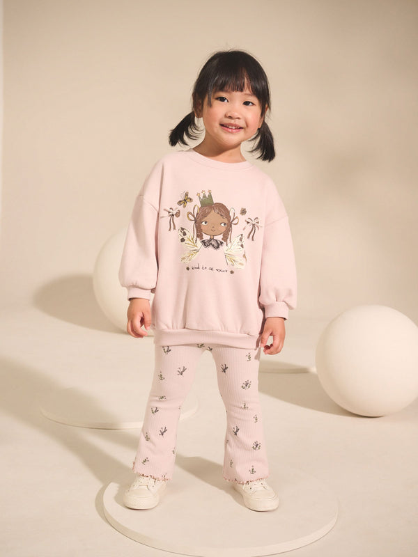 Light Pink Fairy Sweatshirt & Flare Leggings Set (3mths-7yrs)