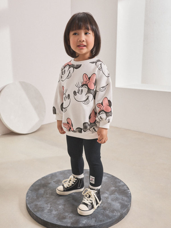 Cream Disney Minnie Mouse Sweatshirt & Leggings Set (3mths-7yrs)