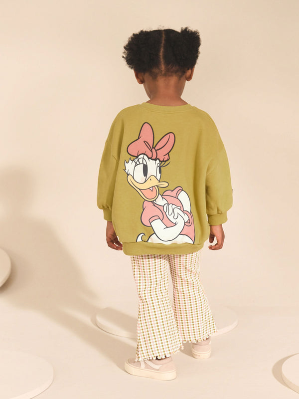 Green Gingham Daisy Duck Sweatshirt and Flare Leggings Set (3mths-7yrs)
