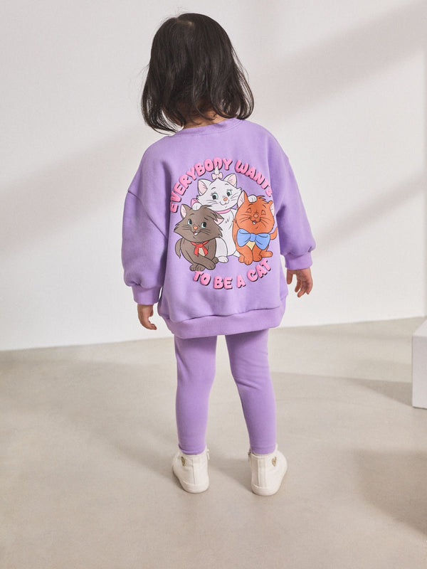 Lilac Purple Disney Aristocats Sweatshirt & Leggings Set (3mths-7yrs)