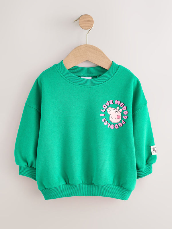 Green Peppa Pig Crew Neck Sweatshirt (3mths-7yrs)