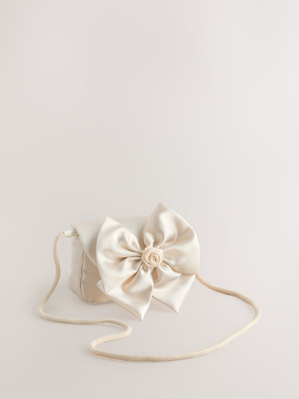 Cream Rose Bow Bag