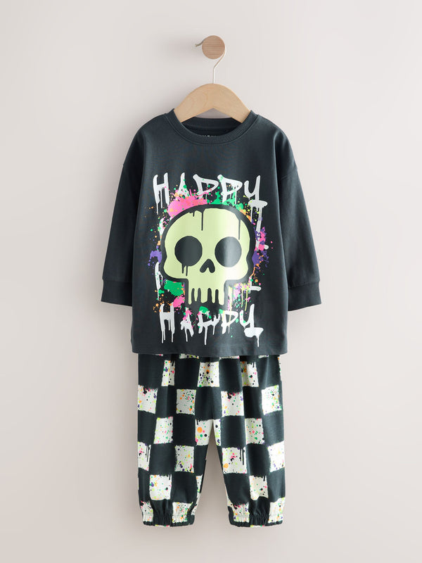 Multi Halloween Oversized Single Pyjamas (9mths-10yrs)