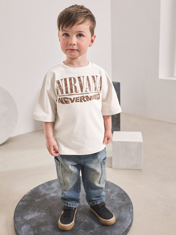 Cream Nirvana Band Graphic Short Sleeve T-Shirt (3mths-8yrs)