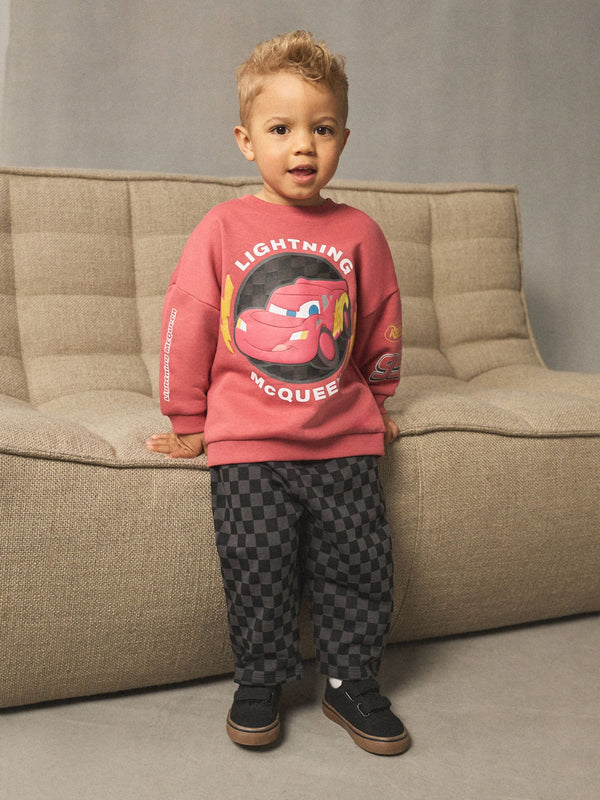 Red Charcoal Cars Crew Sweatshirt and Joggers Set (9mths-8yrs)