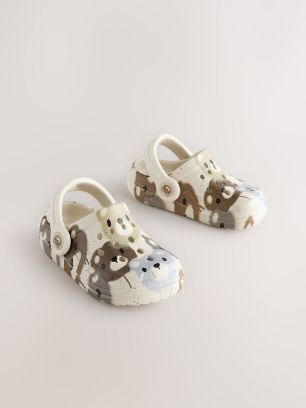 Neutral Brown Bear Character Clogs
