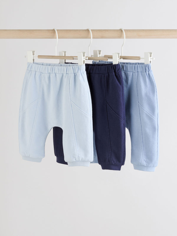 Blue Baby 100% Cotton Joggers 3 Pack