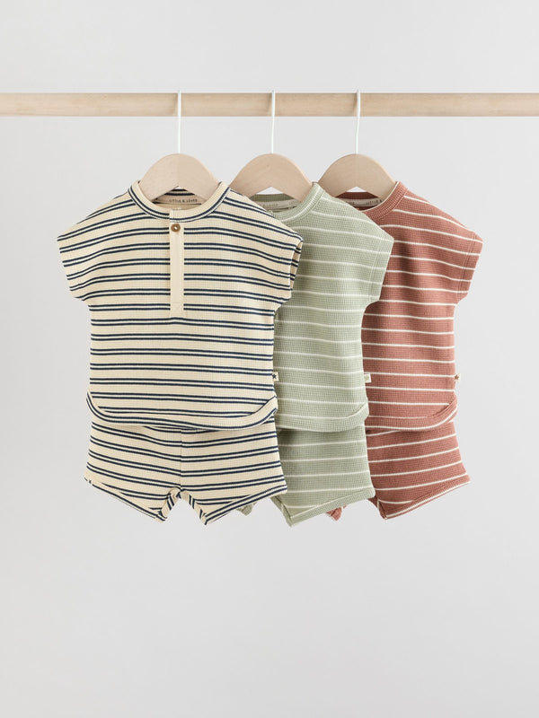 Mineral Stripe Baby Tops and Shorts Set 6 Piece (0mths-3yrs)